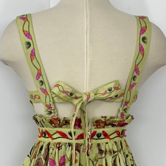 Agua by Agua Bendita Lunatus Habitat Midi Dress Embellished Cotton S - Picture 10 of 16